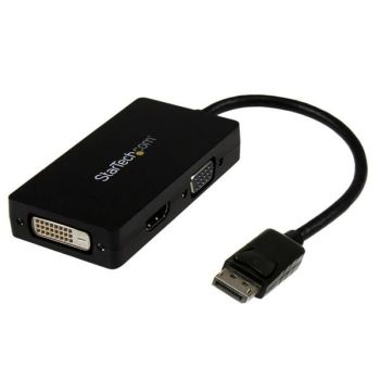 STARTECH.COM ADAPTADOR CONVERSOR DISPLAYPORT A VGA DVI O HDMI - CONVERTIDOR AV 3 EN 1 PARA VIAJES