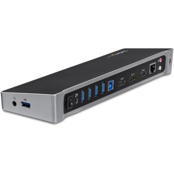 STARTECH.COM DOCKING STATION USB 3.0 2X DISPLAYPORT Y HDMI 4K PARA 3 MONITORES - HUB 5X USB-A (1X FAST CHARGE) - AUDIO D