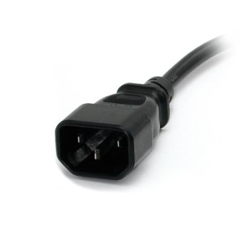 STARTECH.COM PAC100 CABLE DE TRANSMISIÓN NEGRO 0,3 M C14 ACOPLADOR NEMA 5-15R 2