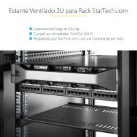 STARTECH.COM ESTANTE BANDEJA VENTILADO CANTILEVER PARA ARMARIO RACK DE SERVIDORES 2U PROFUNDIDAD FIJA - 22KG