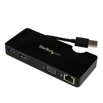 STARTECH.COM REPLICADOR DE PUERTOS USB 3.0 DE VIAJES CON HDMI O VGA - DOCKING STATION PARA PORTÁTIL