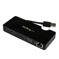 STARTECH.COM REPLICADOR DE PUERTOS USB 3.0 DE VIAJES CON HDMI O VGA - DOCKING STATION PARA PORTÁTIL