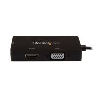 STARTECH.COM ADAPTADOR USB-C DE VÍDEO MULTIPUERTOS - 3EN1 - 4K 30HZ - NEGRO