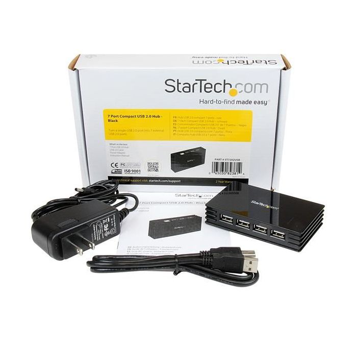 STARTECH.COM ST7202USB HUB DE INTERFAZ USB 2.0 480 MBITS NEGRO
