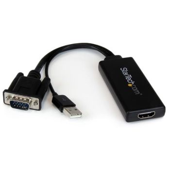 CONVERTIDOR VGA A HDMI CON USB AUDIO Y ALIMENTACION 