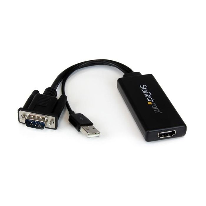 CONVERTIDOR VGA A HDMI CON USB AUDIO Y ALIMENTACION 