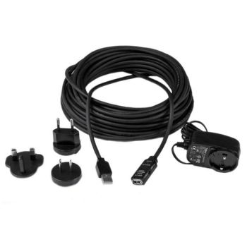 STARTECH.COM CABLE 15M EXTENSIÓN ALARGADOR USB 2.0 ACTIVO AMPLIFICADO - MACHO A HEMBRA USB A - NEGRO