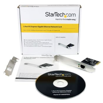 STARTECH.COM ADAPTADOR TARJETA DE RED NIC PCI EXPRESS PCI-E DE 1 PUERTO GIGABIT ETHERNET - 1X RJ45 HEMBRA - PERFIL DOBLE