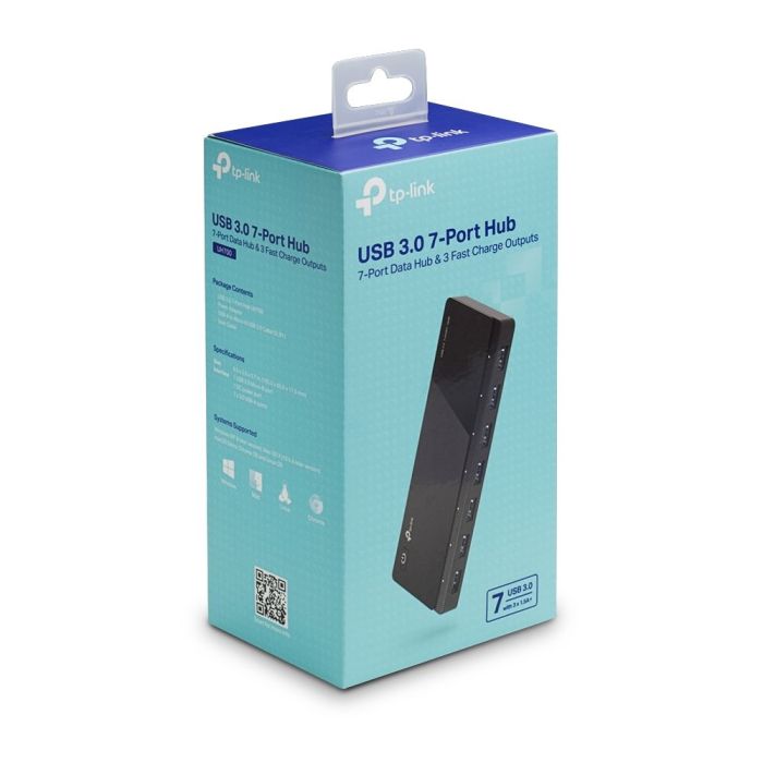 TP-LINK UH700 HUB DE INTERFAZ USB 3.2 GEN 1 (3.1 GEN 1) MICRO-B 5000 MBITS NEGRO