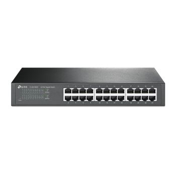 SWITCH TP-LINK TL-SG1024D 24 PUERTOS RJ45 GIGABIT 10  100  1000 NO ADMINISTRABLE CON AUTO MDI  MDI PARA ESCRITORIO O RAC