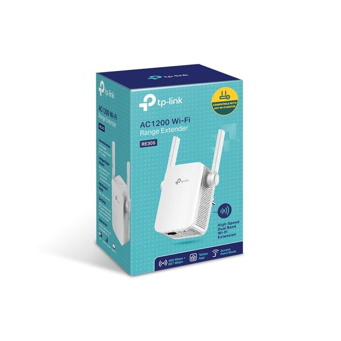 TP-LINK RE305 AMPLIADOR DE RED REPETIDOR DE RED BLANCO 10, 100 MBITS