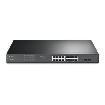 SWITCH JETSTREAM DE 16 PUERTOS 101001000MBPS Y POE AFAT, 2 PUERTOS SFP HASTA 192W.