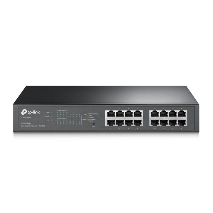 TP-LINK TL-SG1016PE SWITCH GESTIONADO L2 GIGABIT ETHERNET (101001000) ENERGÍA SOBRE ETHERNET (POE) NEGRO
