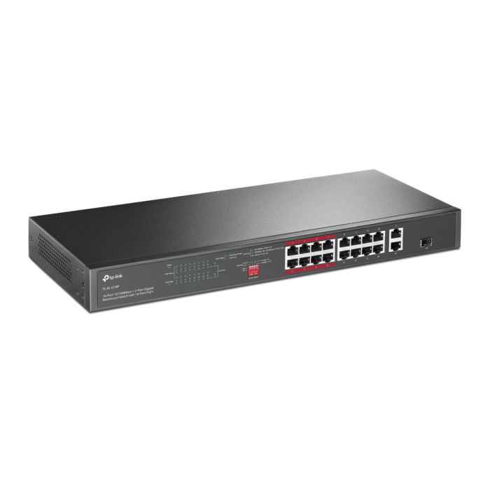 TP-LINK TL-SL1218P SWITCH NO ADMINISTRADO GIGABIT ETHERNET (101001000) ENERGÍA SOBRE ETHERNET (POE) 1U NEGRO