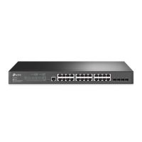 SWITCH TP-LINK TL-SG3428 24 PUERTOS RJ45 GIGABIT 101001000 ADMINISTRABLE CON 4 RANURAS SFP GIGABIT L2 JETSTREAM 1 RJ45 C