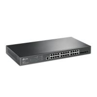 SWITCH TP-LINK TL-SG3428 24 PUERTOS RJ45 GIGABIT 101001000 ADMINISTRABLE CON 4 RANURAS SFP GIGABIT L2 JETSTREAM 1 RJ45 C