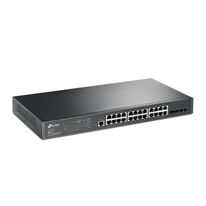 SWITCH TP-LINK TL-SG3428 24 PUERTOS RJ45 GIGABIT 101001000 ADMINISTRABLE CON 4 RANURAS SFP GIGABIT L2 JETSTREAM 1 RJ45 C