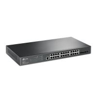 SWITCH TP-LINK TL-SG3428 24 PUERTOS RJ45 GIGABIT 101001000 ADMINISTRABLE CON 4 RANURAS SFP GIGABIT L2 JETSTREAM 1 RJ45 C