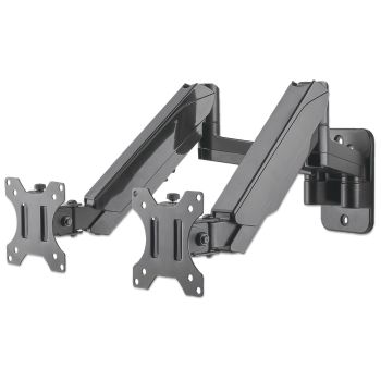 SOPORTE MONITOR MANHATTAN UNIVERSAL PARED PARA 2 MONITORES 17 A 32 PISTÓN HASTA 8 KG