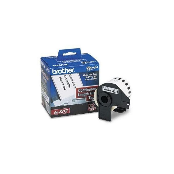 CINTA NEGRO SOBRE BLANCO PLASTICA 62MM X 15.2M