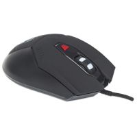 MOUSE MANHATTAN GAMING ÓPTICO LED USB 6 BOTONES COLOR NEGRO